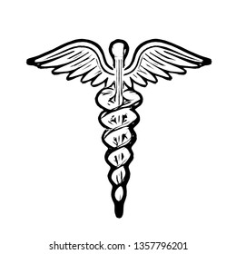 Medical Symbol Isolated On White Background Stock Illustration ...