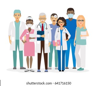 Set Doctors Characters Medical Team Concept Stock Vector (Royalty Free ...