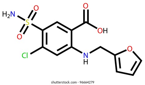 Medication Furosemide Structural Formula