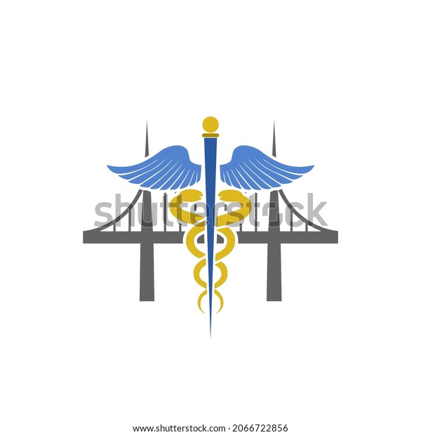 Medicine Bridge\
icon isolated on white\
background