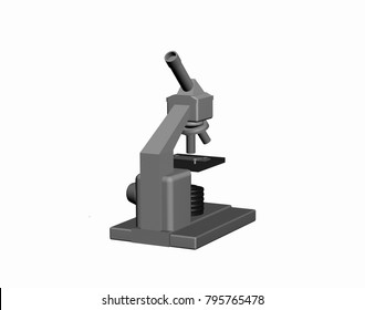 medicine microscope 3D rendering
