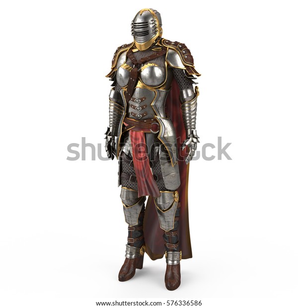 Medieval Armor Fantasy Full Women Closed のイラスト素材