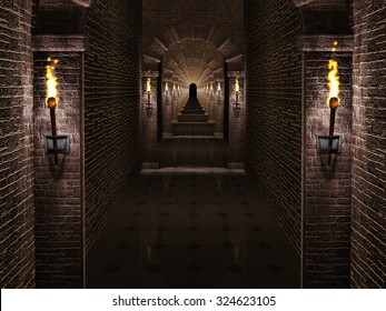 Medieval Castle Corridor