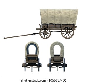 Medieval Covered Wagon 3D-Renders Set