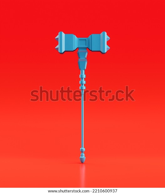 Medieval Nordic Knight Hammer Ancient Battle Stock Illustration ...