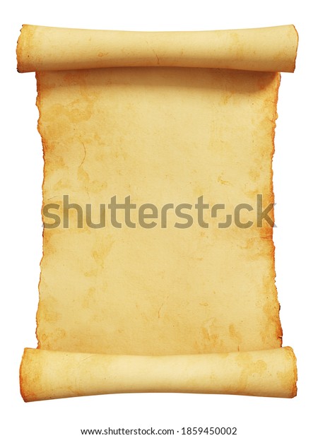 Medieval Paper Scroll Parchment Clipping Path Stock Illustration ...