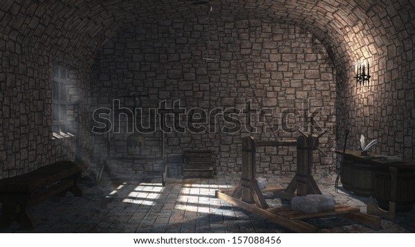 中世の小さな拷問部屋 のイラスト素材