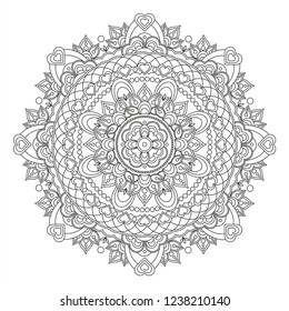 Outline Mandala Coloring Book Decorative Round Stock Vector (Royalty ...