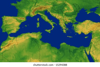 26,062 The Mediterranean Map Images, Stock Photos & Vectors 