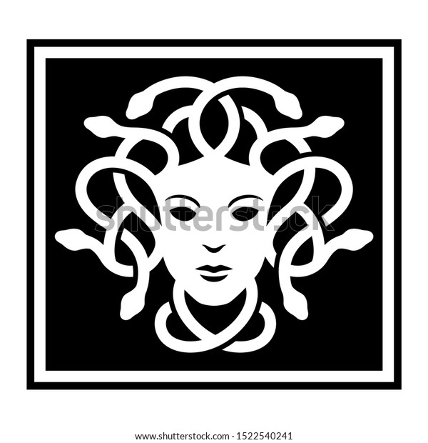 Medusa Head Black Suitable Logos Icons Stock Illustration 1522540241