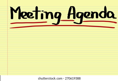 Meeting Agenda Concept - Powered by Shutterstock