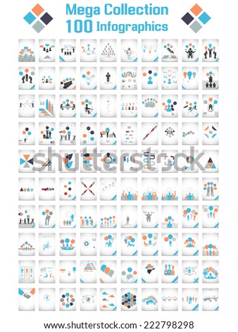 MEGA COLLECTIONS 100 INFOGRAPHICS CLOUD TIMELINE BUSINNESSMAN