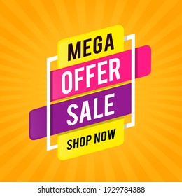 Mega Offer Sale Shop Now Banner