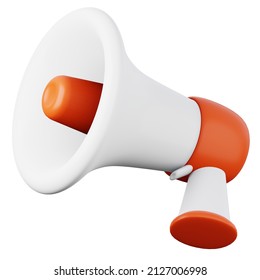 Megaphone high quality 3D render illustration icon.