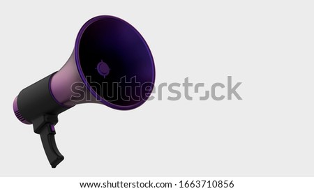 Megaphone isolated on background. 3d rendering - illustration