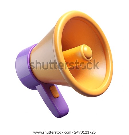 Megaphone loudspeaker 3D render icon