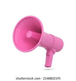 Megaphone, Loudspeaker For Public Anouncement. 3d Illustration Isolated On White Background 