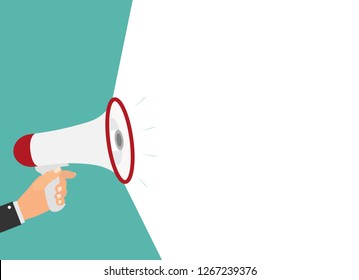 Megaphone Speech Bubble Illustration Stock Illustration 1267239376 ...