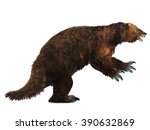 Megatherium Sloth Side Profile - Megatherium was one of the largest ground sloths that lived in Central and South America in the Pliocene to the Pleistocene Periods.