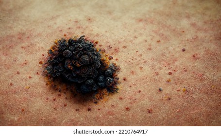 Melanoma. Skin Cancer 3d Background Abstract AI Gen