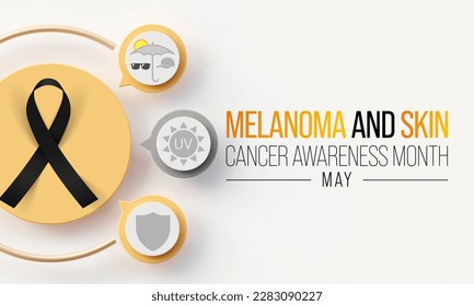 Melanoma and skin cancer awareness month observed each year in May, Exposure to ultraviolet (UV) rays causes most cases of melanoma, the deadliest kind of skin cancer. 3D Rendering - Powered by Shutterstock