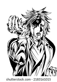 Meliodas Fight Scene Black And White Style Anime Inking