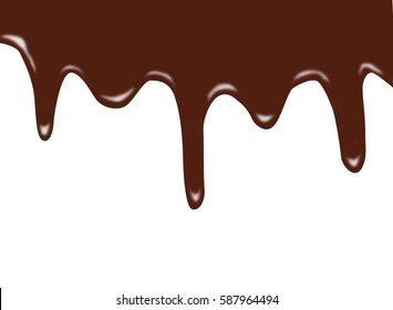 Chocolate Streams Isolated On White Stock Photo 109748819 | Shutterstock