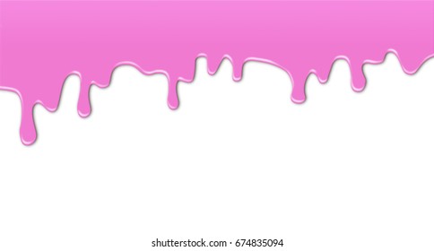 Melted Cream Dripping On White Background Stock Illustration 674835094 ...