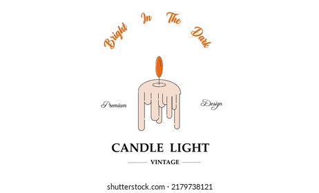 Melting Candle Logo Made In Illustrator 