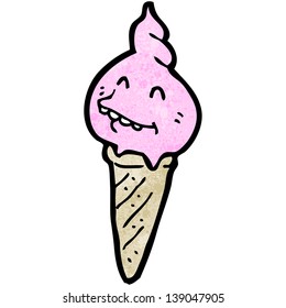 Melting Ice Cream Cone Cartoon Character Stock Illustration 139047905