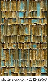 Melting Wax Creative Design In Gold And Turquoise