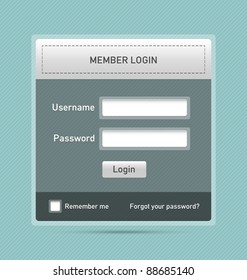 Member log in website element