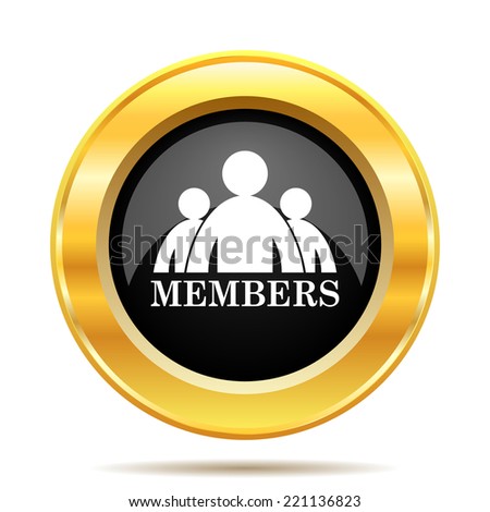 Members icon. Internet button on white background. 