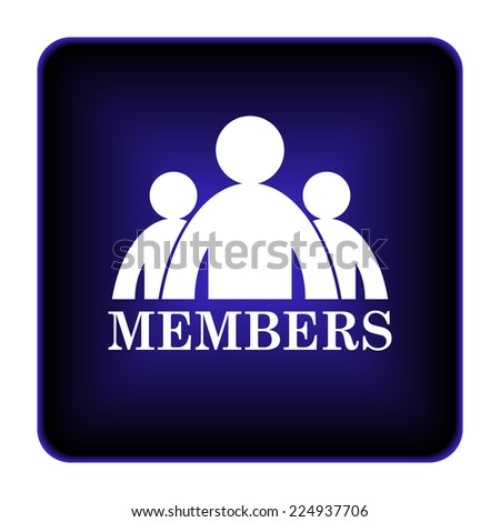 Members icon. Internet button on white background. 