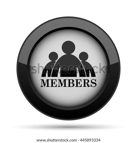 Members icon. Internet button on white background.