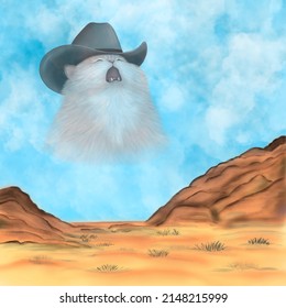 Meme Screaming Cat Cowboy On The Prairie