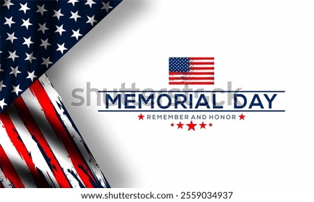 Memorial day background design ,remember and honor
