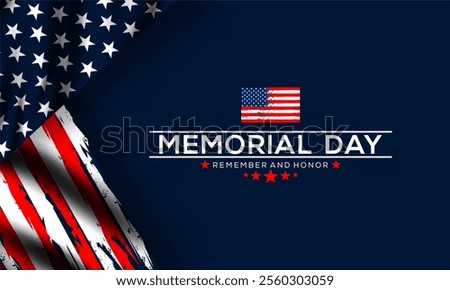 Memorial day background design ,remember and honor