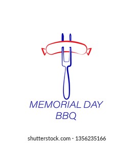 Memorial Day Bbq Colored Icon. Element Of Memorial Day Illustration Icon. Signs And Symbols Can Be Used For Web, Logo, Mobile App, UI, UX