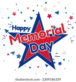 Memorial Day - Remember and Honor Poster. Usa memorial Day celebration. American national holiday. Invitation template with red text and waving us flag on white background. Vector - Powered by Shutterstock