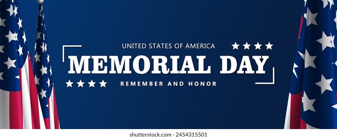 Memorial Day USA Flag Background - Powered by Shutterstock