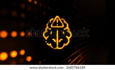 Memory error, Brain Mind inquiry, target, Brainstorming, alert, refreshment, Human Warning Sign in Mind Pictogram. Danger Hazard Message, Person Attention Symbol. functions.