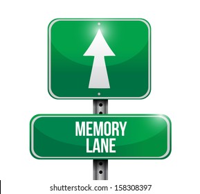 Memory Lane Road Sign Illustration Design Stock Illustration 158308397 ...