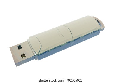 memory stick 3D rendering