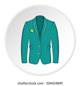 Men Green Jacket Icon. Cartoon Illustration Of Men Green Jacket  Icon For Web