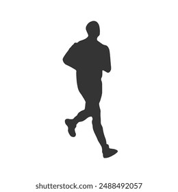 men jogging time silhouette vector style with white background  - Powered by Shutterstock