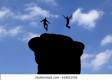 Men on a mountain