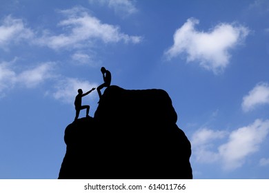 Men on a mountain