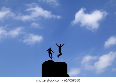 Men on a mountain