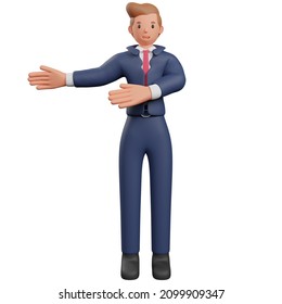 men presenting something 3d character